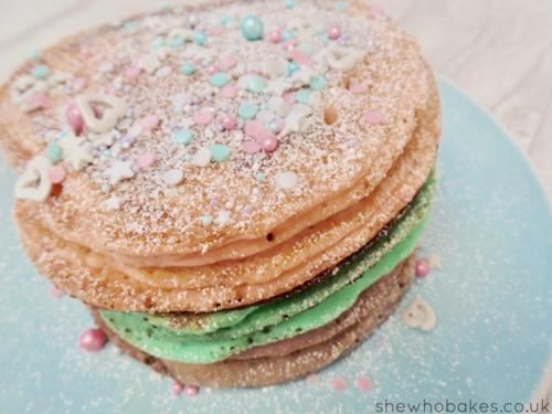 rainbow coloured pancakes