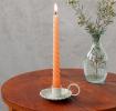 Enamel chamberstick candle holder - Light grey