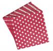 Pack Of 20 Red Spotty Paper Napkins