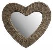 Wicker Heart Mirror