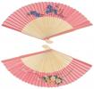 Pink Chinese Bamboo Folding Fan