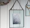 Glass Hanging Frame In Silver 25x20cm