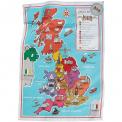 Regional British School Map Tea Towel