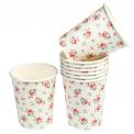 Set Of 8 La Petite Rose Tea Party Cups