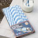 Pack Of 25 Blue Paper Party Straws