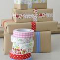 Pink Gingham Fabric Sticky Gift Tape