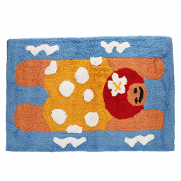 Tufted cotton bath mat - Swimmer