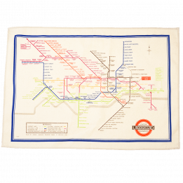 Cotton tea towel - TfL Heritage Tube Map