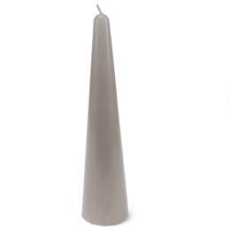 Tall cone candle - Light grey