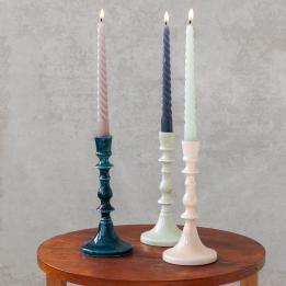 Mixed Enamel candlestick 19cm 