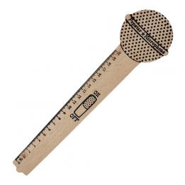 Popstar Microphone Wooden Ruler
