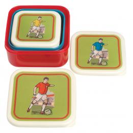 Set Of 3 Football Snack Boxes