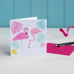 Flamingo Bay Greetings Card