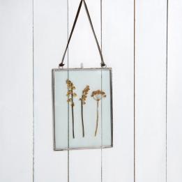 Glass Hanging Frame In Silver 15x20cm