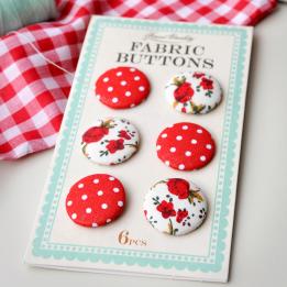 Red Fabric Buttons