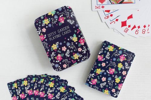 Ditsy Garden playing cards