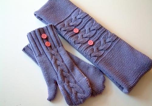 handmade scarf and gloves