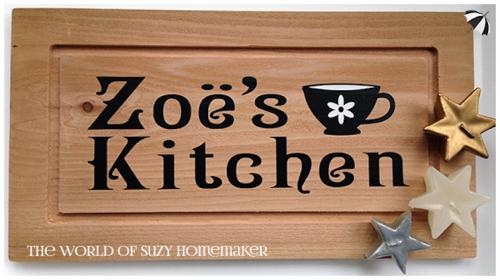upcycled wooden kitchen sign