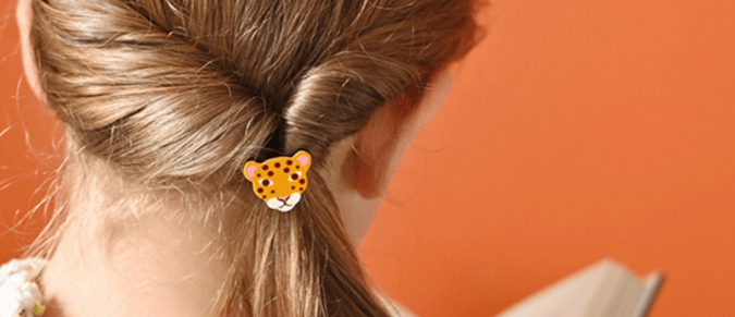 Ponytail with leopard hair band
