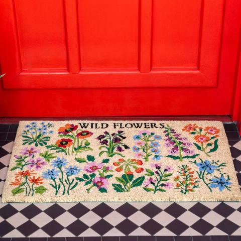 Wild Flowers coir doormat