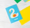 Swan 'two' Birthday Card
