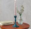 Enamel candlestick 13cm - Blue
