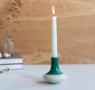 Sea Green Dipped Candle Holder