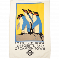 Cotton tea towel - TfL Vintage Poster "For the Zoo..."