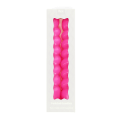 Twisted candles (pack of 2) - Bright pink