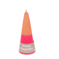 Small two-colour cone candle - Pink-orange
