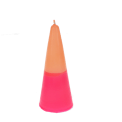 Small two-colour cone candle - Pink-orange