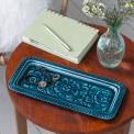 Enamel decorative tray - Blue