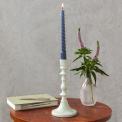 Enamel candlestick 19cm - Light grey