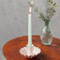 Enamel cupped flower candle holder - Pink