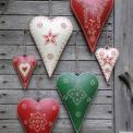 Red Love Hearts Rustic Heart