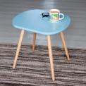 Fifties Blue Oval Wooden Coffee Table