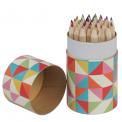 Set Of 36 Multicolour Geometric Design Colouring Pencils
