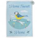 Blue Tit Home Sweet Home Tea Towel