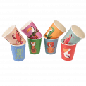 8 Colourful Creatures Paper Cups