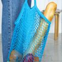 Blue French Style String Shopping Bag