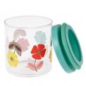 Mid Century Poppy Glass Storage Jar