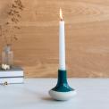 Petrol Blue Dipped Candle Holder