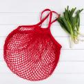 Red French Style String Shopping Bag
