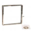 Brass 4 Sided Square Photo Frame In Silver