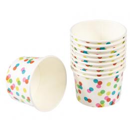10 Confetti Design Ice Cream Pots