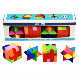 Wild Bear 3d Puzzle Erasers (set Of 4)