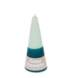 Dark-blue-mint green-cone candle