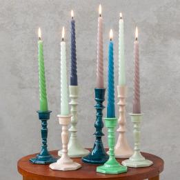 Mixed Enamel candlestick 19cm -13cm