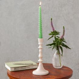 Enamel candlestick 19cm - Pink