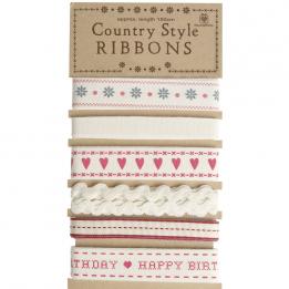 Set Of 6 Ribbons Country Style
